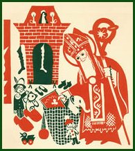 St Nicholas bringing gifts