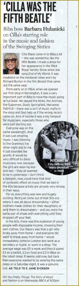 Cilla was the 5th Beatle