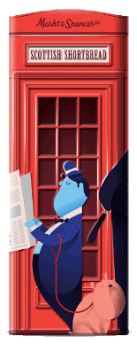 Side of tin depicting city gent