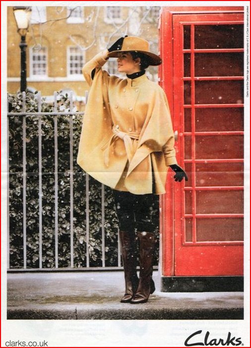 Clarks Shoes Advert using telephone kiosk