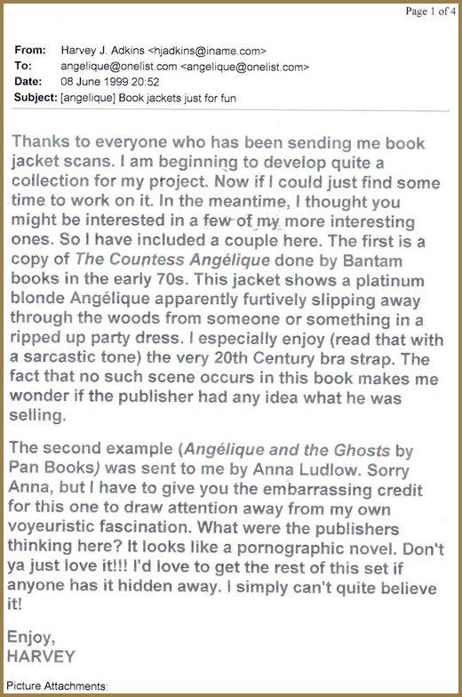 Copy of e-mail sent by Harvey