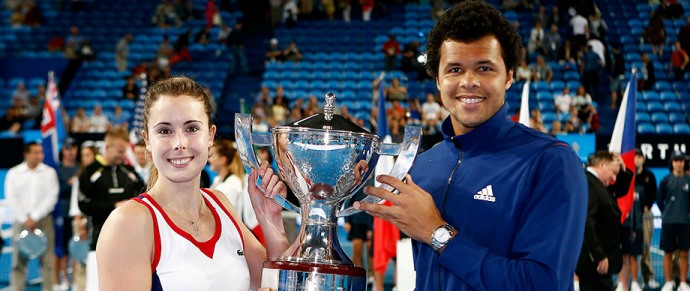 Cornet and Tsonga 2014 Hopman Cup Champions