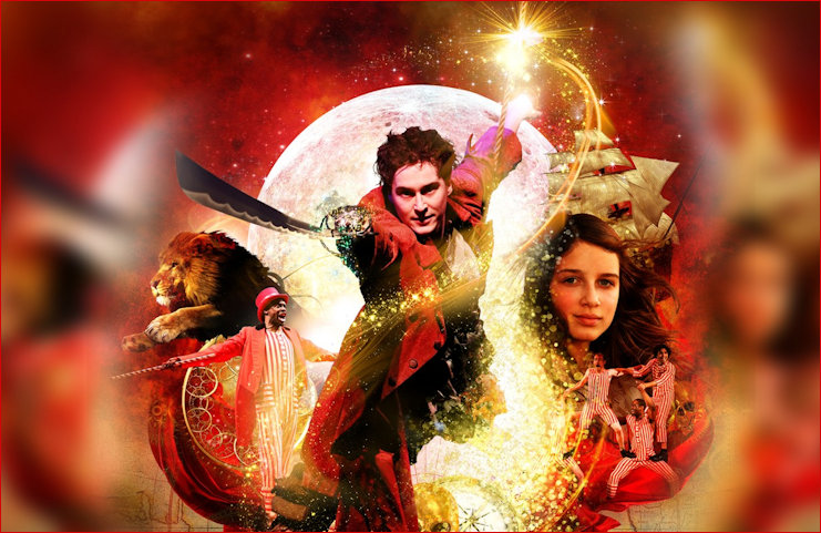 Stage version Peter Pan in Scarlet a\t the New Vic