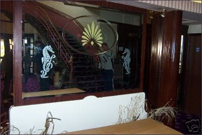 Mirror in situ in lobby at Ocean