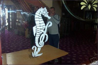 Seahorse design on lobby mirror