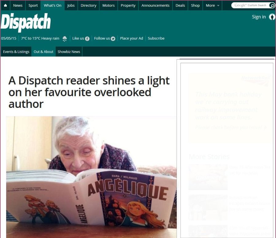 Anne Golon in the Hucknall Dispatch P1