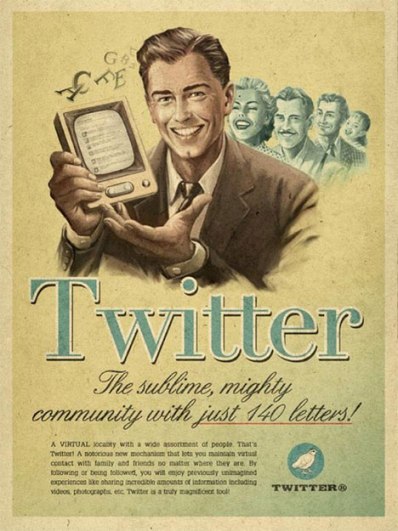 Retro Twitter ad
