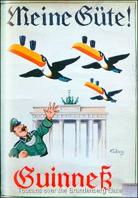 Toucans over the Brandenburg Gate