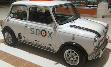 Mini with Poppy livery fund raising