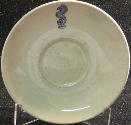 Cauldon Saucer with seahorse design