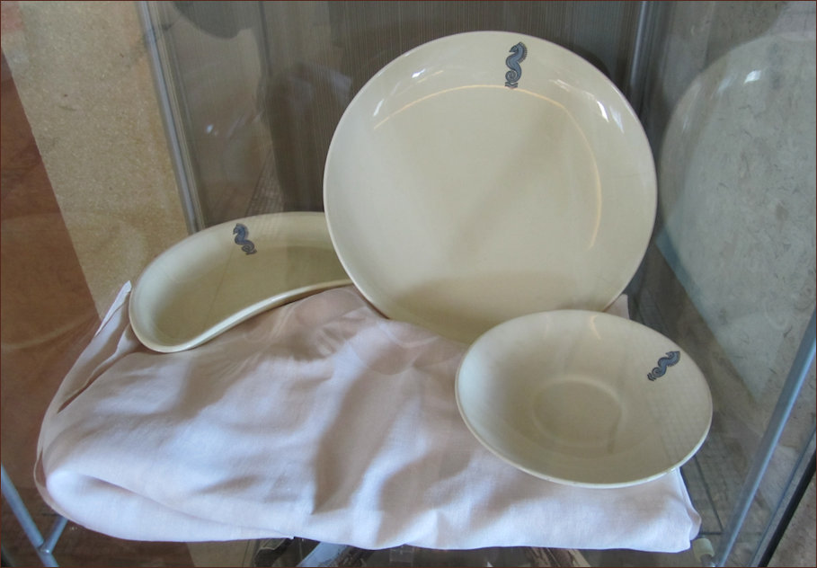 Plates display at the Midland Hotel