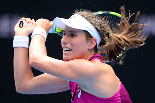 Konta wins QF at A) 2015