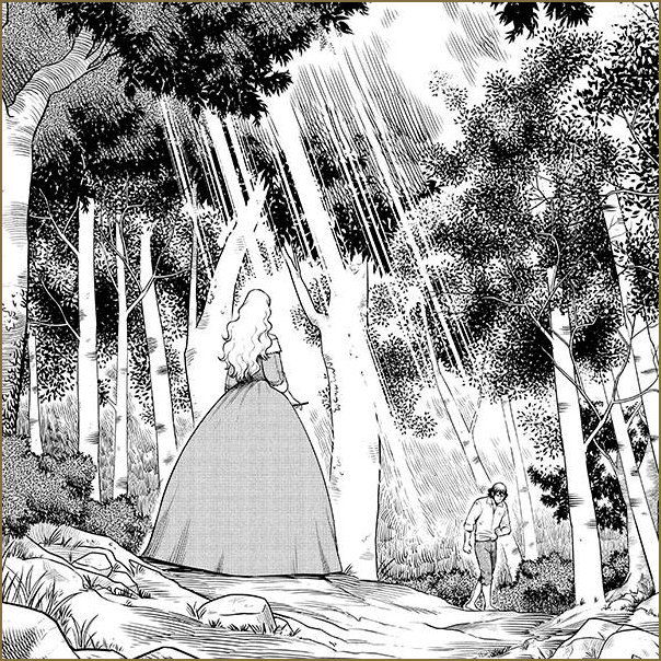Ang and Nicholas in the forest