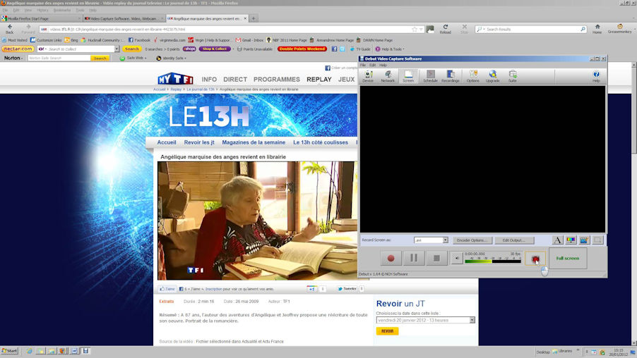TV interview preview screen