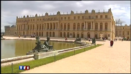 Anne Golon in the gardens of Versailles