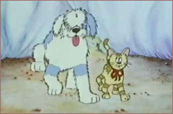 Mop and Smiff coloured in and animated