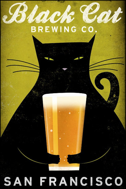 Cats advertising beer in San Francisco
