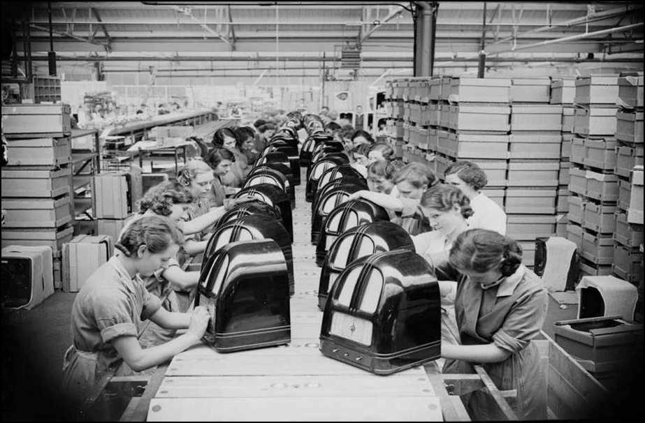 Philco Radio Factory Assembly Line