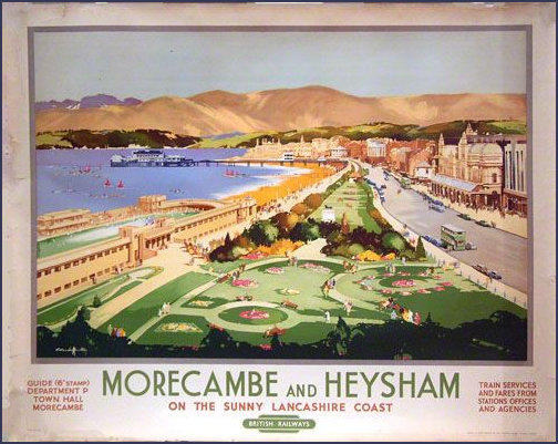 Morecambe Heysham Poster showing Lido