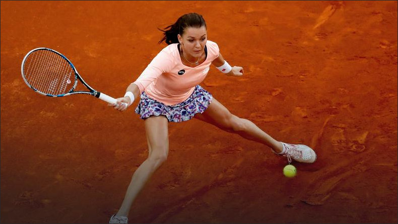 Aga on a clay court