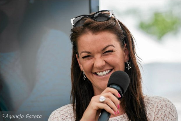 Aga being interviewed