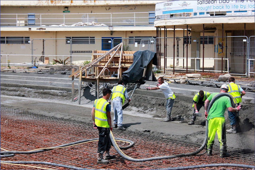 Site construction Saltdean Lido