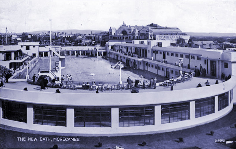 Looking in to the Super Swimming Stadium in Morecambe