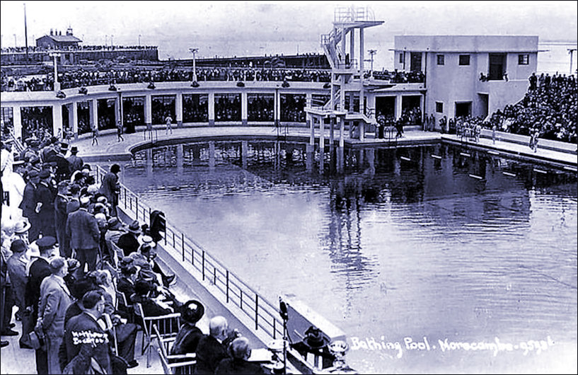 Spectators inside the Morecambe Super Swimming Stadium