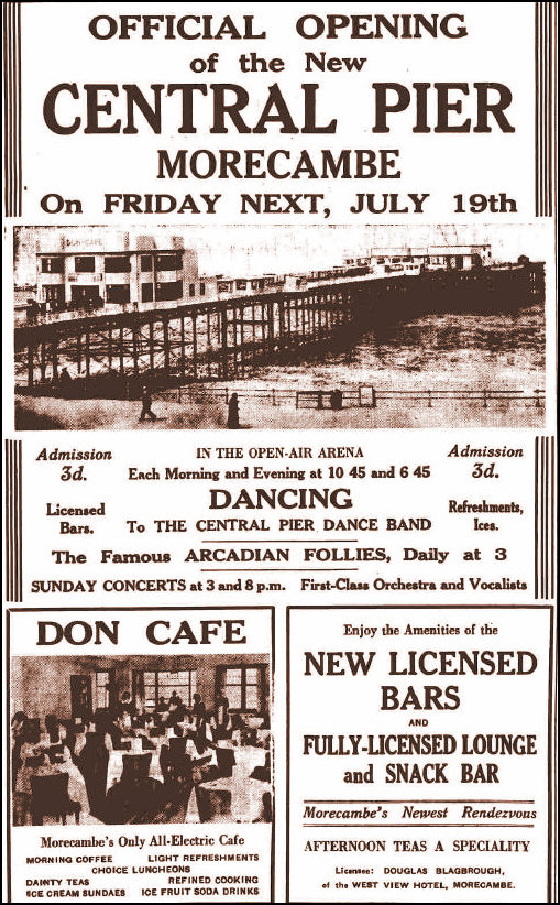 Full page advert for new pier in Morecambe