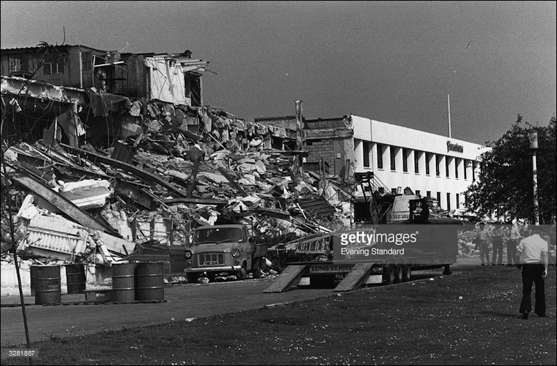 Firestone demolition in progress