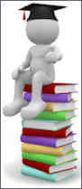 Effigy sitting on a stack of books reversed