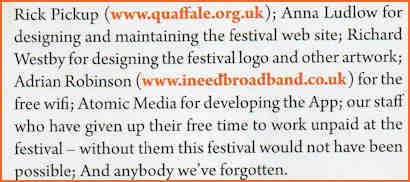 Beer festival 2013 acknowledgement detail