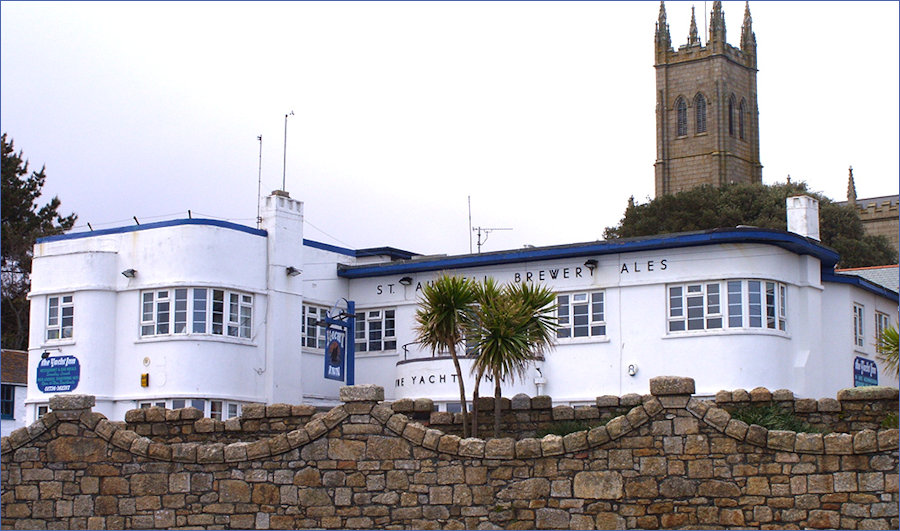 THe Yacht Inn and Church Spire