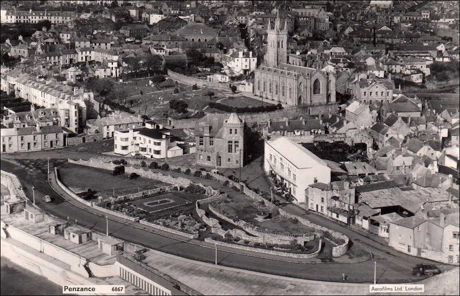 Aeriel view of Yacht Inn and Entrance to the Lido