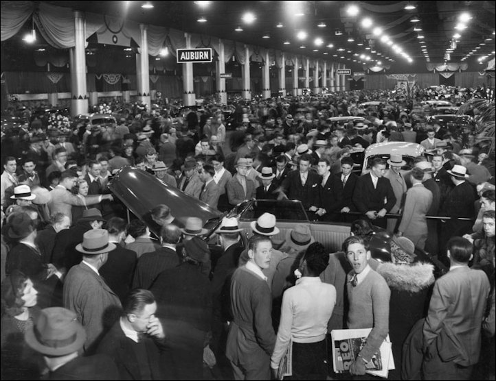 Interior of Pan Pacific hosting Car Show 1935