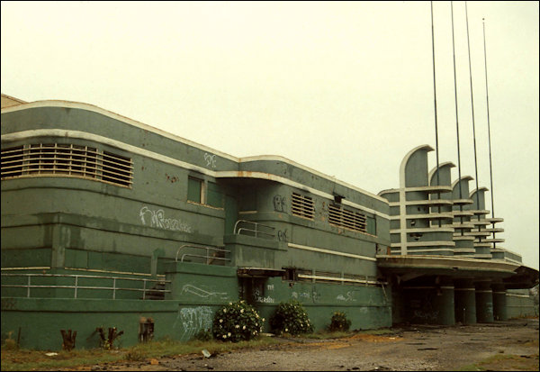 Pan Pacific covered in graffiti
