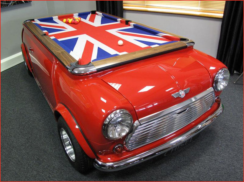 Classic Mini as a pool table