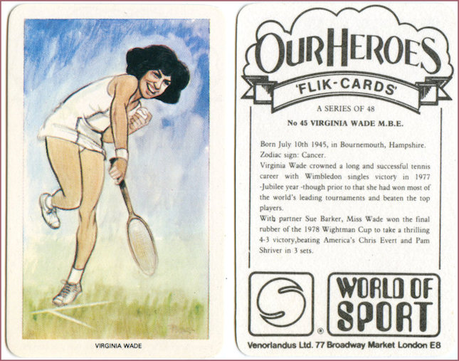 Cartoon of Virginia Wade