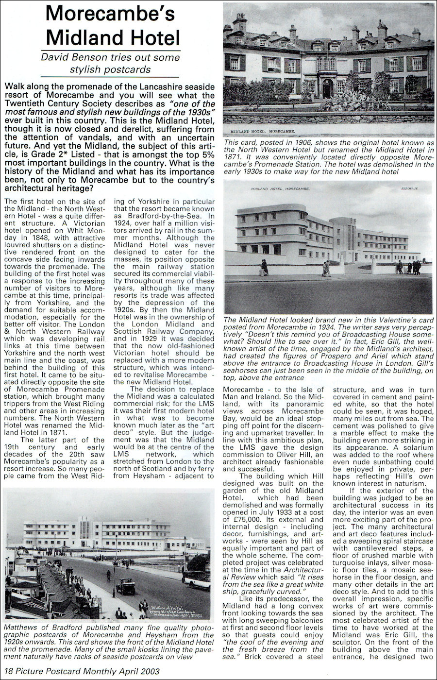 Picture Postcard Weekly the Midland Hotel through postcards page 1