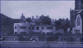 Detail showing Yacht Inn from Jubilee Pool