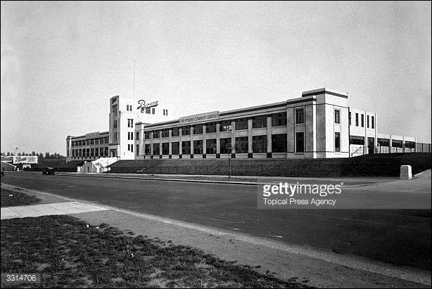 Roadside view of the Pyrene factory frontage