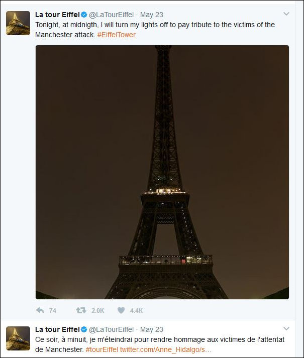 Twitter message from ET