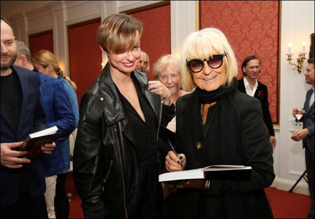 Barbara signing her book