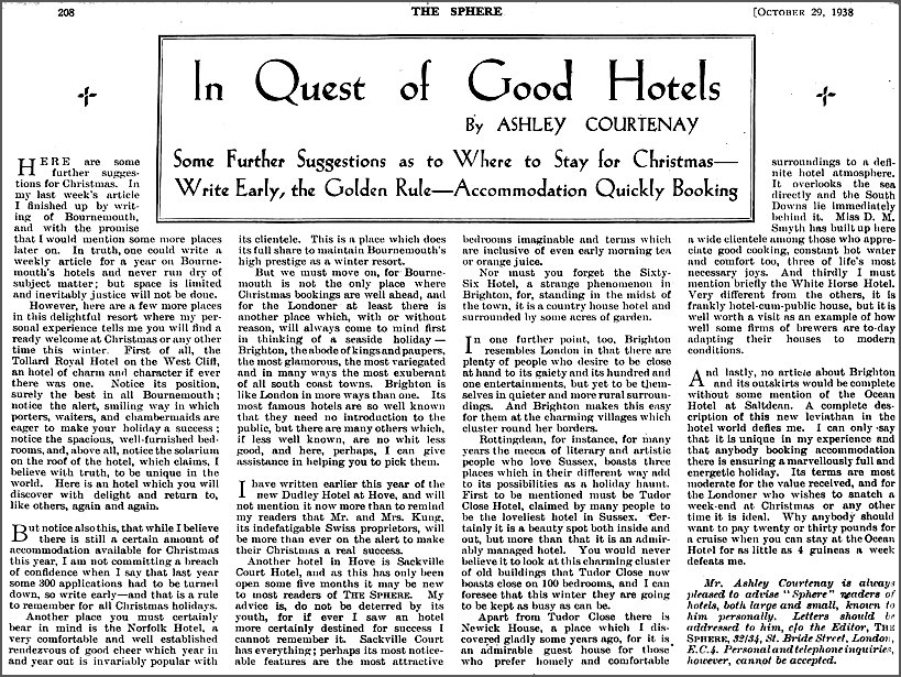 |The Sphere full article dated 1938