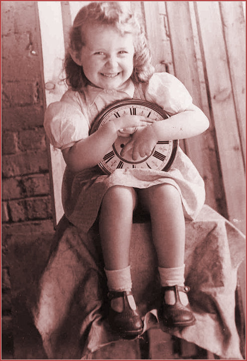 My sister Marysia and her clock