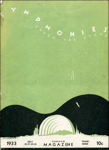 Hollywood Bowl Concert Programme dated 1933
