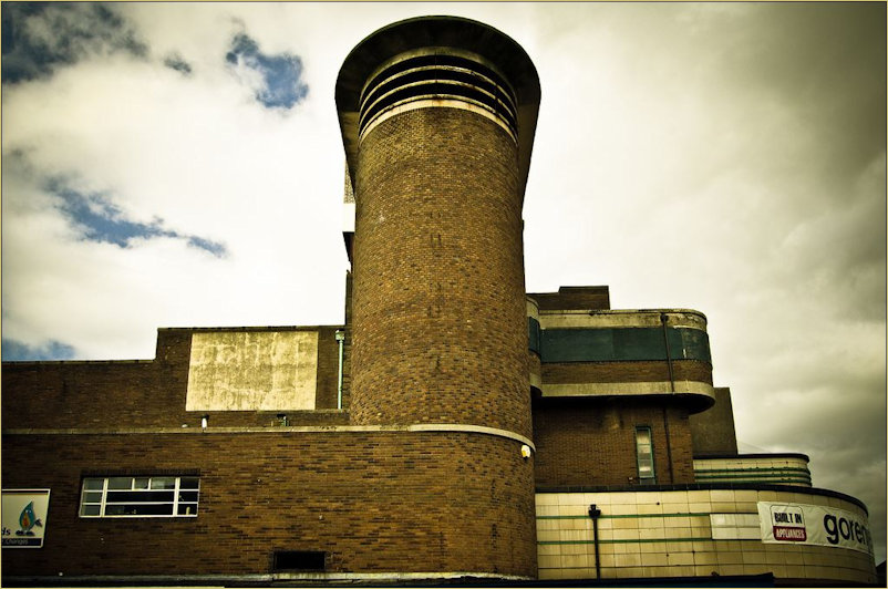 Unusual angle of the Odeopn in Morecambe
