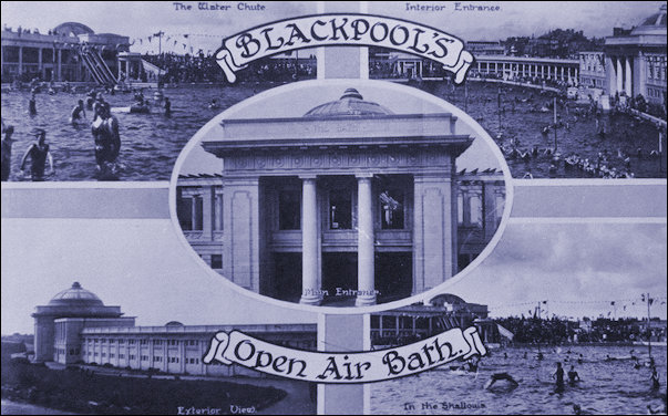 Multi-view of the Open Air Swimming Pool in Blackpool