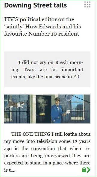 Press Reader variation of the Downing Street Tails
