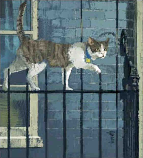 Portrait of Larry on the railings